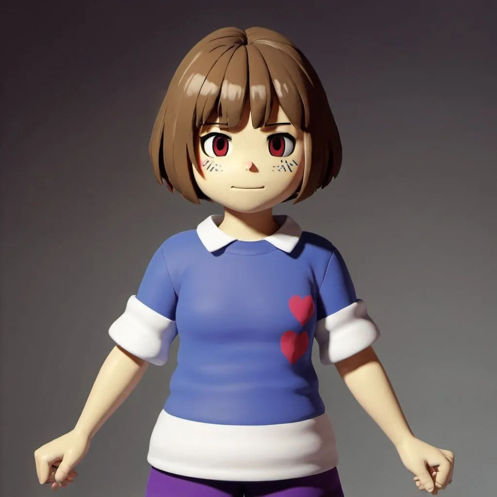 Prompt: Frisk from Undertale