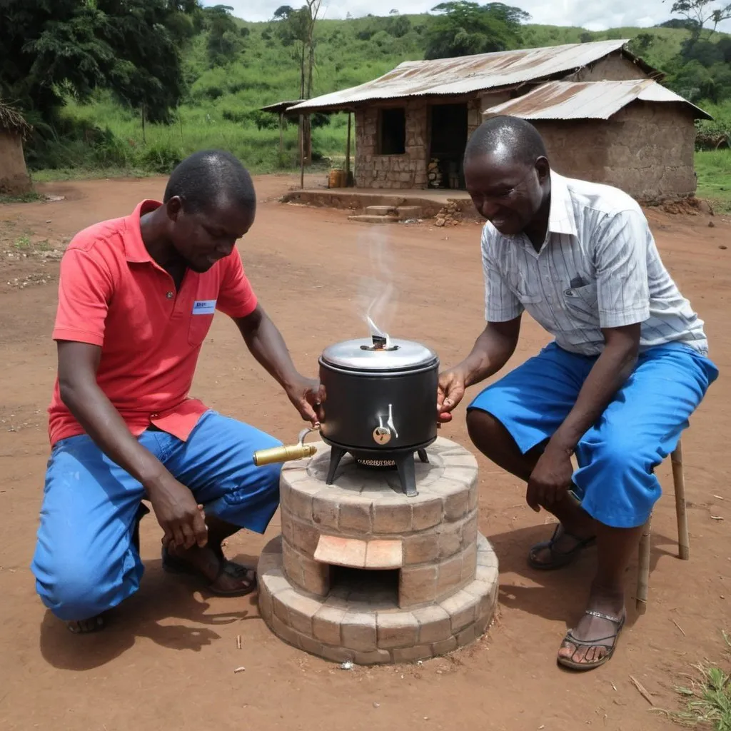 Prompt:  Jetstar Ethanol Stoves in Tanzania