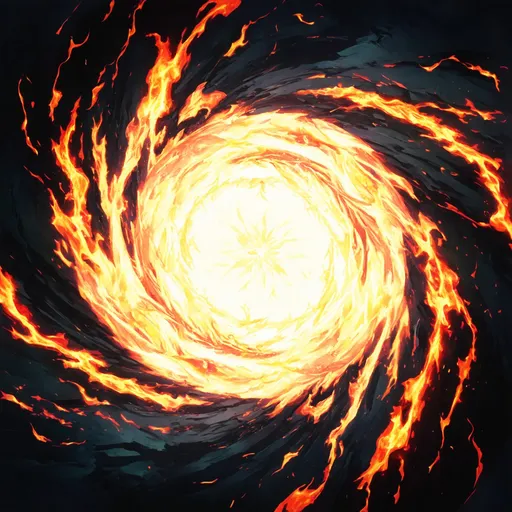 Prompt: Caronte dark death flames around vortex