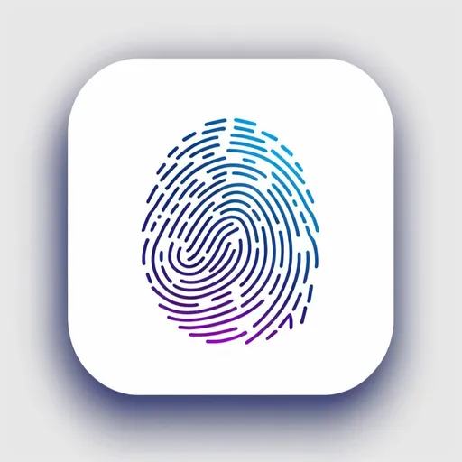 Prompt: create a png icon like a frame with a fingerprint in it to the user knows he can activity login with fingerprint