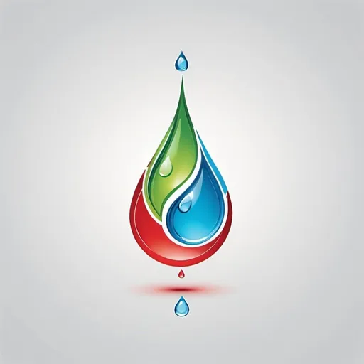 Prompt: Detailed water drop logo, vibrant and clean, high quality, modern, health message, transparent, minimalistic, water-themed, purity, fresh, symbolic, professional, clear communication, subtle highlights, sleek design, best quality, 3 colours red green blue, minimalist style, symbolic drop, professional, clear communication, health message