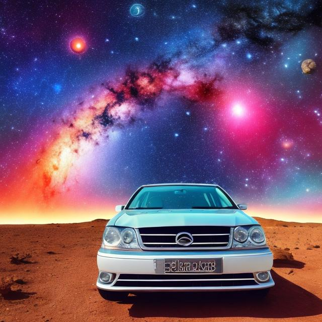 Prompt: Car on beutiful space