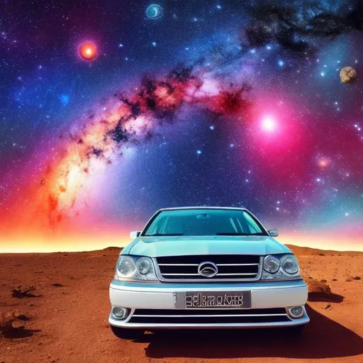 Prompt: Car on beutiful space
