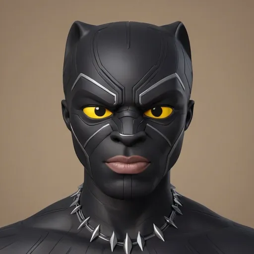 Prompt: Black Panther in 3d simpson style