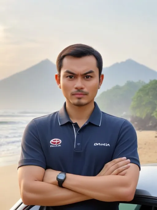 Prompt: your ability to make this photo into an animation and background for the Daihatsu All New Xenia car