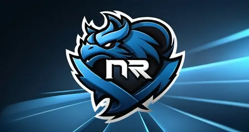 Prompt: make the perfect logo for a competitive Gaming clan called NR
with blue and black
