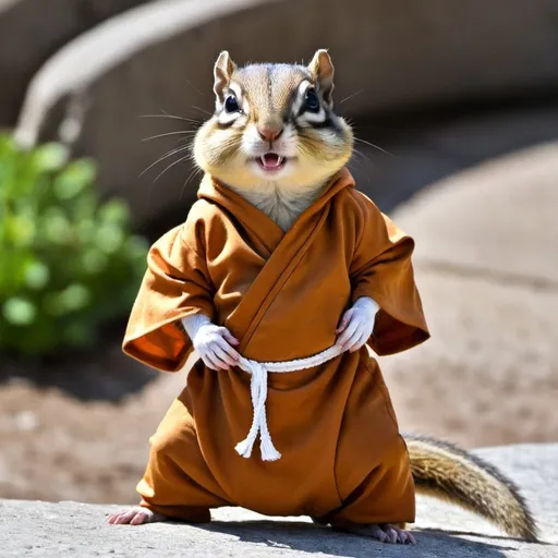 Prompt: Chipmunk dressed as a monk
