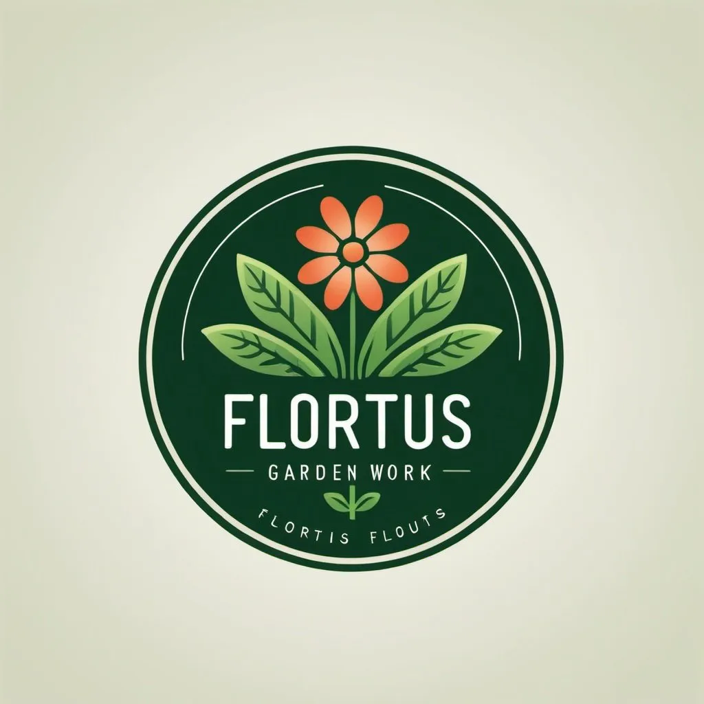 Prompt: Create Garden work logo. Name "Floritus"
