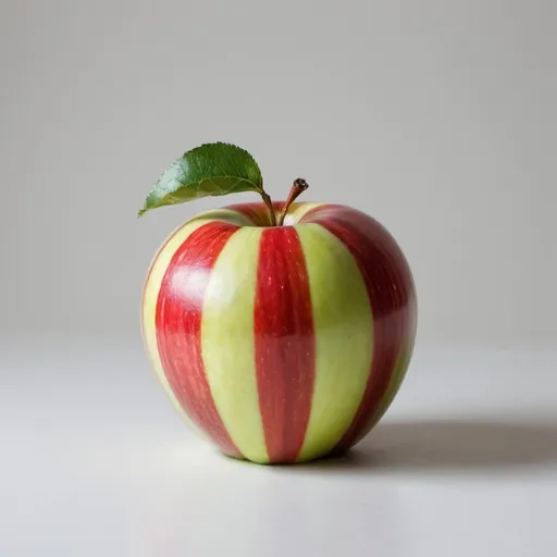 Prompt: An apple with stripes 