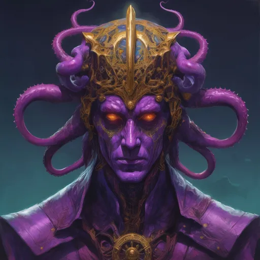 Prompt: Purple knight, eldritch being, tentacles, lovecraft, greg rutkowski, vibrant colors, full hd, high quality, 4k, trending on artstation, oil painting, symmetrical, intricate, highly detailed,  in the style of Jordan Grimmer, deviantart, gouache, hyperrealism, lens flare, flickering light, aetherpunk, deep color" trending on artstation, in the style of Artgerm, Arthur Suydam, Alex Maleev, Shintaro Kago, Gil Elvgren, Greg rutkowski, dark color palette, amazing shading, masterpiece, 4k, intricate detail illustration, painting, drawing, art, sketch