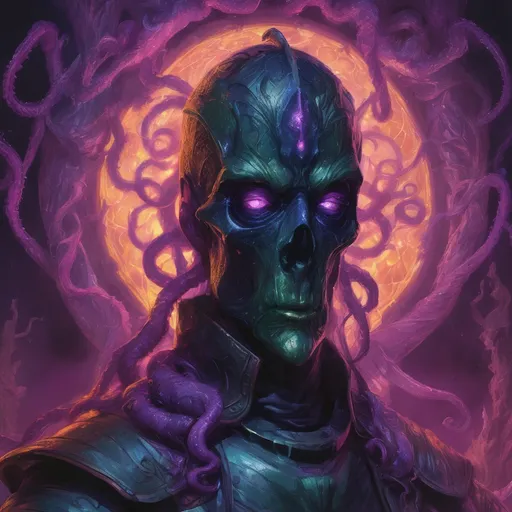 Prompt: Purple knight, eldritch being, tentacles, lovecraft, greg rutkowski, vibrant colors, full hd, high quality, 4k, trending on artstation, oil painting, symmetrical, intricate, highly detailed,  in the style of Jordan Grimmer, deviantart, gouache, hyperrealism, lens flare, flickering light, aetherpunk, deep color" trending on artstation, in the style of Artgerm, Arthur Suydam, Alex Maleev, Shintaro Kago, Gil Elvgren, Greg rutkowski, dark color palette, amazing shading, masterpiece, 4k, intricate detail illustration, painting, drawing, art, sketch