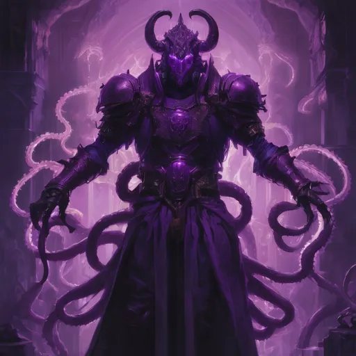 Prompt: Purple knight, eldritch being, tentacles, lovecraft, greg rutkowski, vibrant colors, full hd, high quality, 4k, trending on artstation, oil painting, symmetrical, intricate, highly detailed,  in the style of Jordan Grimmer, deviantart, gouache, hyperrealism, lens flare, flickering light, aetherpunk, deep color" trending on artstation, in the style of Artgerm, Arthur Suydam, Alex Maleev, Shintaro Kago, Gil Elvgren, Greg rutkowski, dark color palette, amazing shading, masterpiece, 4k, intricate detail illustration, painting, drawing, art, sketch