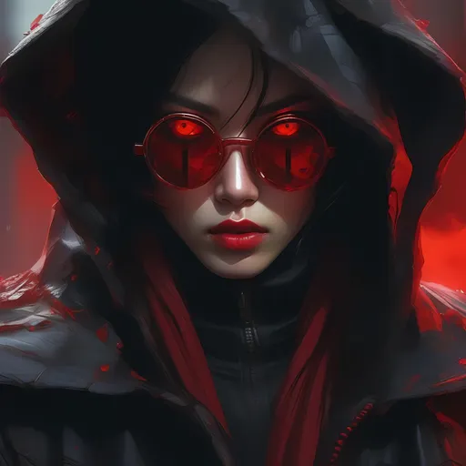 Prompt: "Insanely detailed face portrait photography of a Sinister Cyber Gunslinger with four arms ultrarealistic Black Trench Coat and Blood Red Poncho and red Eyes, intricate and hyperdetailed painting by Ismail Inceoglu Huang Guangjian and Dan Witz CGSociety ZBrush Central fantasy art album cover art 4K 64 megapixels 8K resolution HDR sharp focus zombiecore aetherpunk, CyberPunk Wild West"