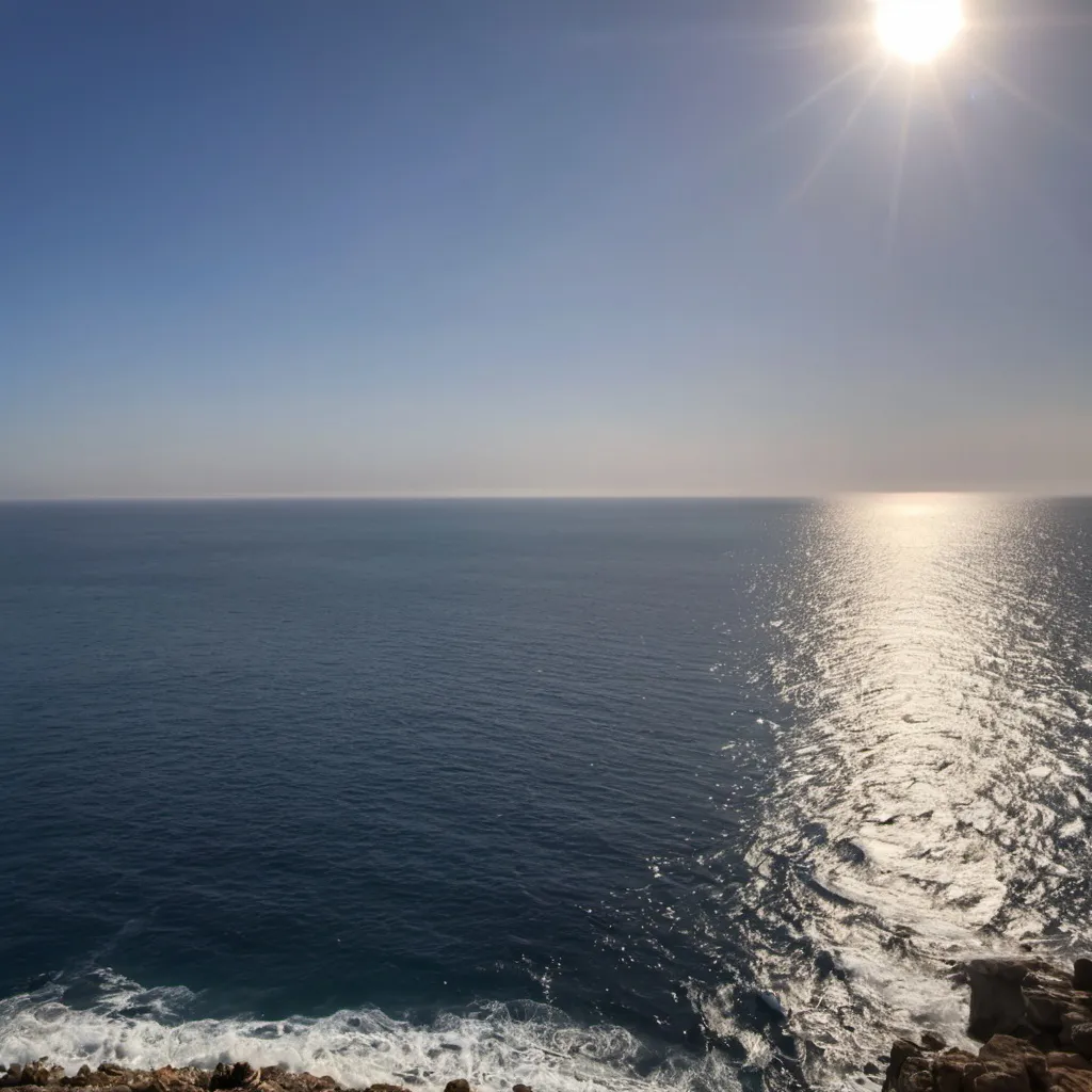 Prompt: foto del mar desde un acantilado