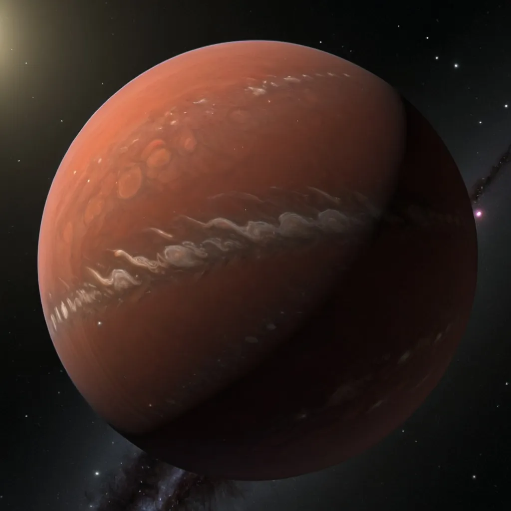 Prompt: HD100546-b (Proto-brown dwarf planet)