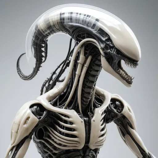 Prompt: transparent cybernetic xenomorph 