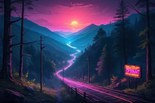 Prompt: smoky mountain, deep South, vibrant, grim, romantic, night, neon glow, hystorical, intricate details, hyperdetailed, 4k, painting, trending on artstation
Model: OpenArt SDXL