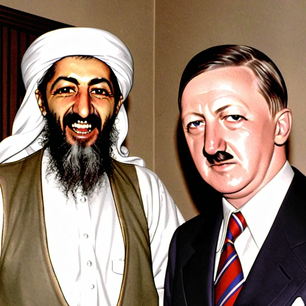 Prompt: Osama bin Laden and Adolf Hitler
