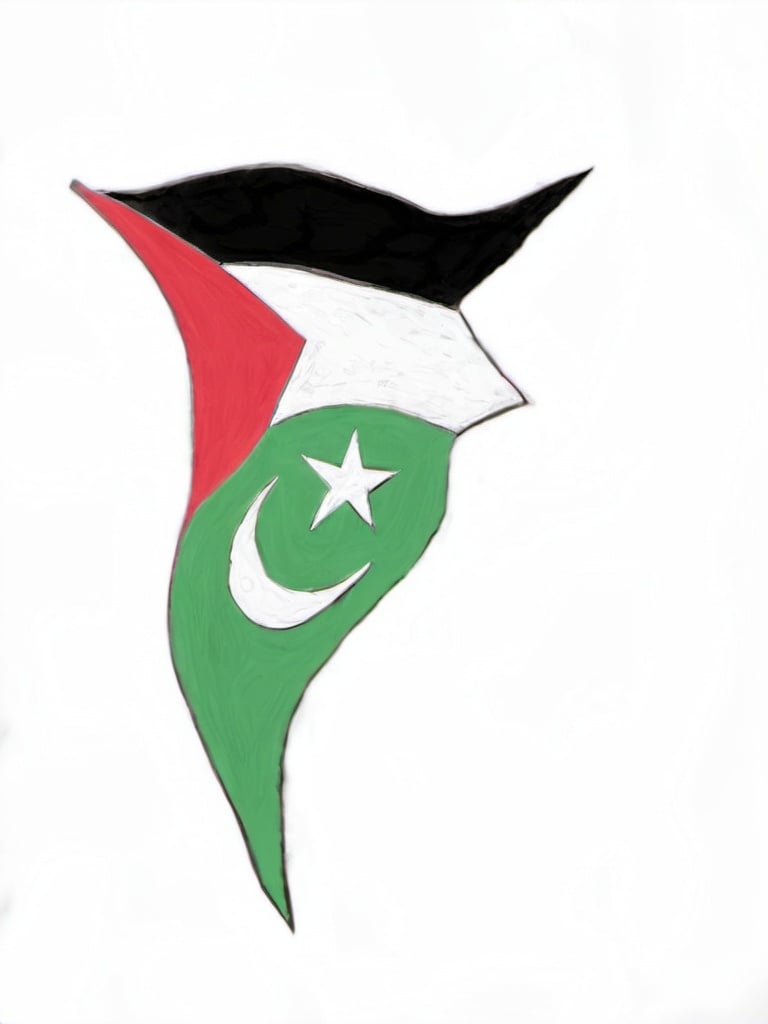 Prompt: A flag, logo, freedom, Palestine, Pakistan, hd photo,