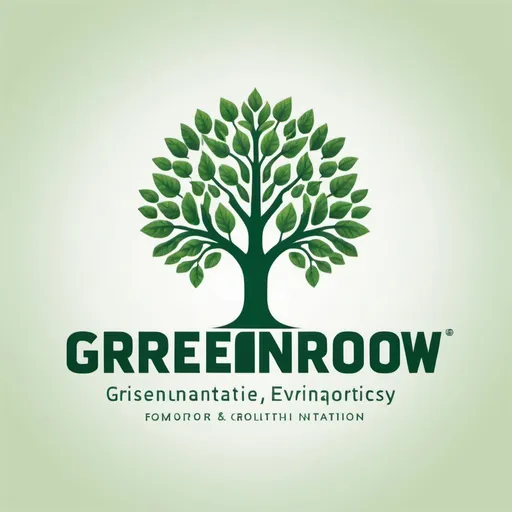 Prompt: Create a Logo with the following characteristics. The GreenGrow logo should represent ecology, urban gardening, innovation and accessibility. In it will appear a plant or tree of intense green color and modern style, which symbolizes growth. Around it, an urban silhouette, skillfully combined with the vegetation, complements the plant. The color scheme will be green tones with earthy touches, which will ensure an environmentally friendly environment. The name "GreenGrow" should appear in a modern, simple font, located below or within the logo. A subtle technology-inspired element, such as a pixelated border, should be included to denote innovation. The logo should be clean, fresh and attractive, and speak to urbanites interested in modern and sustainable gardening solutions.