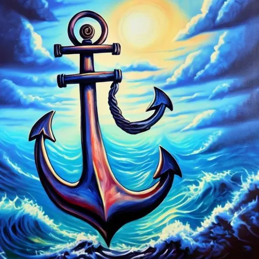 Prompt: An anchor Oil paint fantasy style