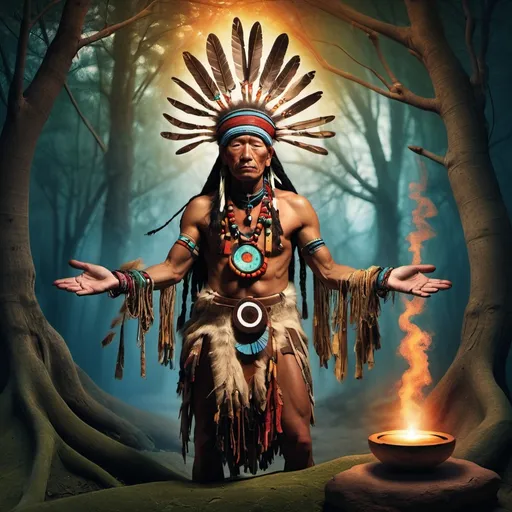 Prompt: Enhanced wisdom of shamans journey 