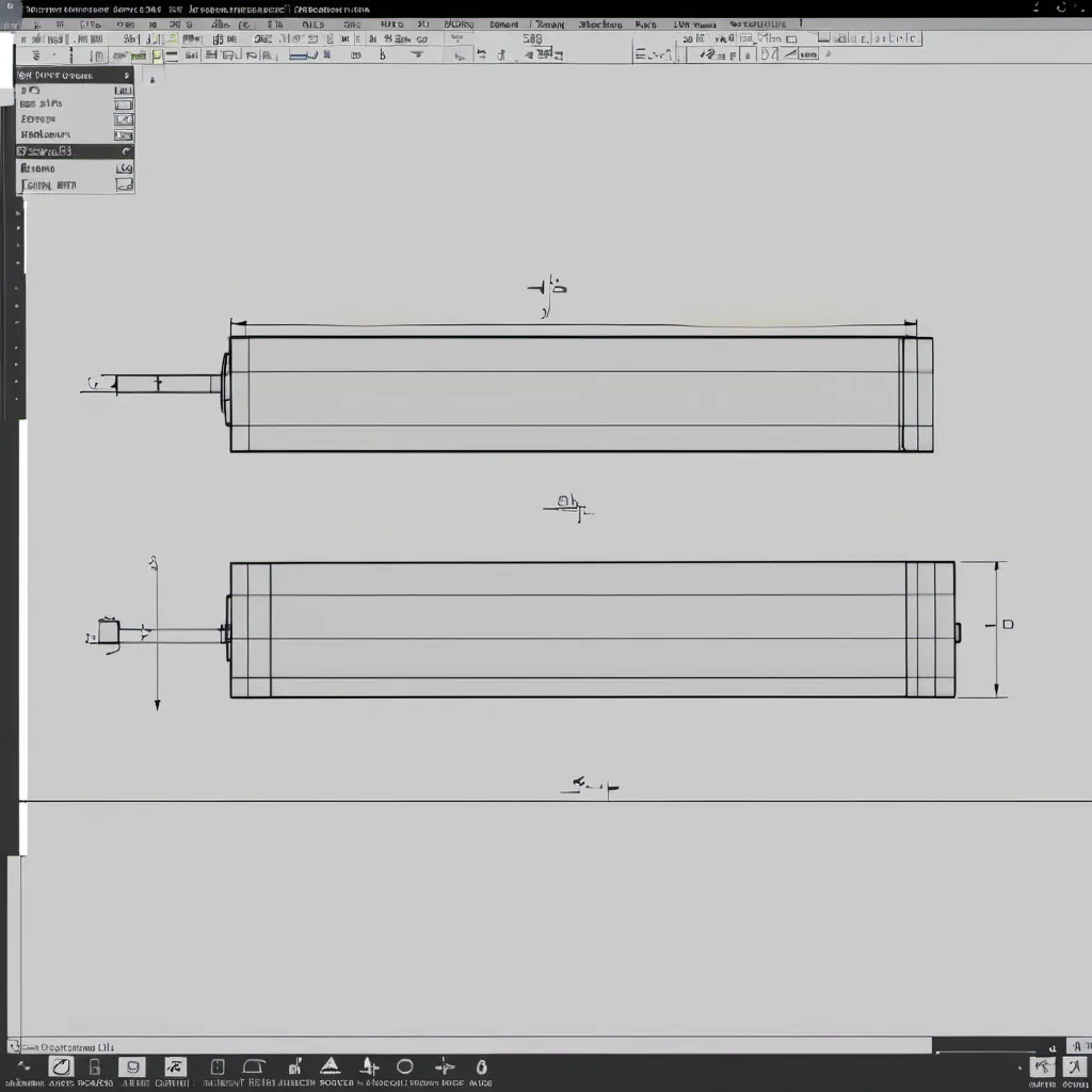 Prompt: draw a shaft having outer diameter is 200mm and length is 1700, just remove background, and give 2D shape, it should display as horizontal