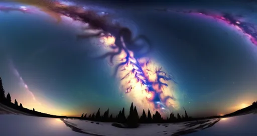 Prompt:  generate a 360 milky way and make it very vibrant
