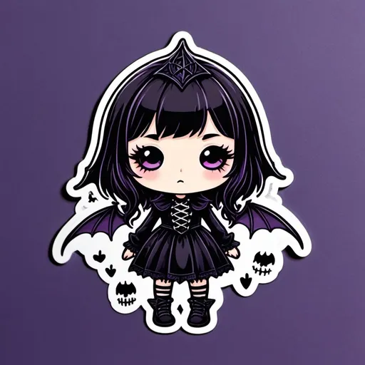 Prompt: cute dark gothic sticker