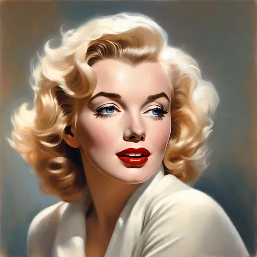 Prompt: Marilyn Monroe in Professionals photo shoot atmosphere, Perfect, tantalizing, sensual, playful, touching, pleasing, wanting, needing, loving, teasing poses box art style, Insanely fine extremely real life 8k photo enhanced by Greg Rutkowski and by Henry Justice Ford and by Steve Henderson, detailed Live still frame completed by Roxie Vizcarra and by Stephen Bliss.
