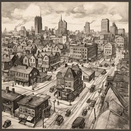 Prompt: <mymodel> a cityscape of Minneapolis in the 1900's