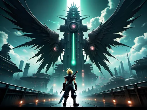 Prompt: quantumly detailed artistic, intricate, integrated, and perfectly proffesionally detailed wallpaper artwork of quantumly detailed majestic, magical,  creative intelligent generation that leaves an epic euphoria with highest resolution highest quality,  final fantasy 7 themed at peace