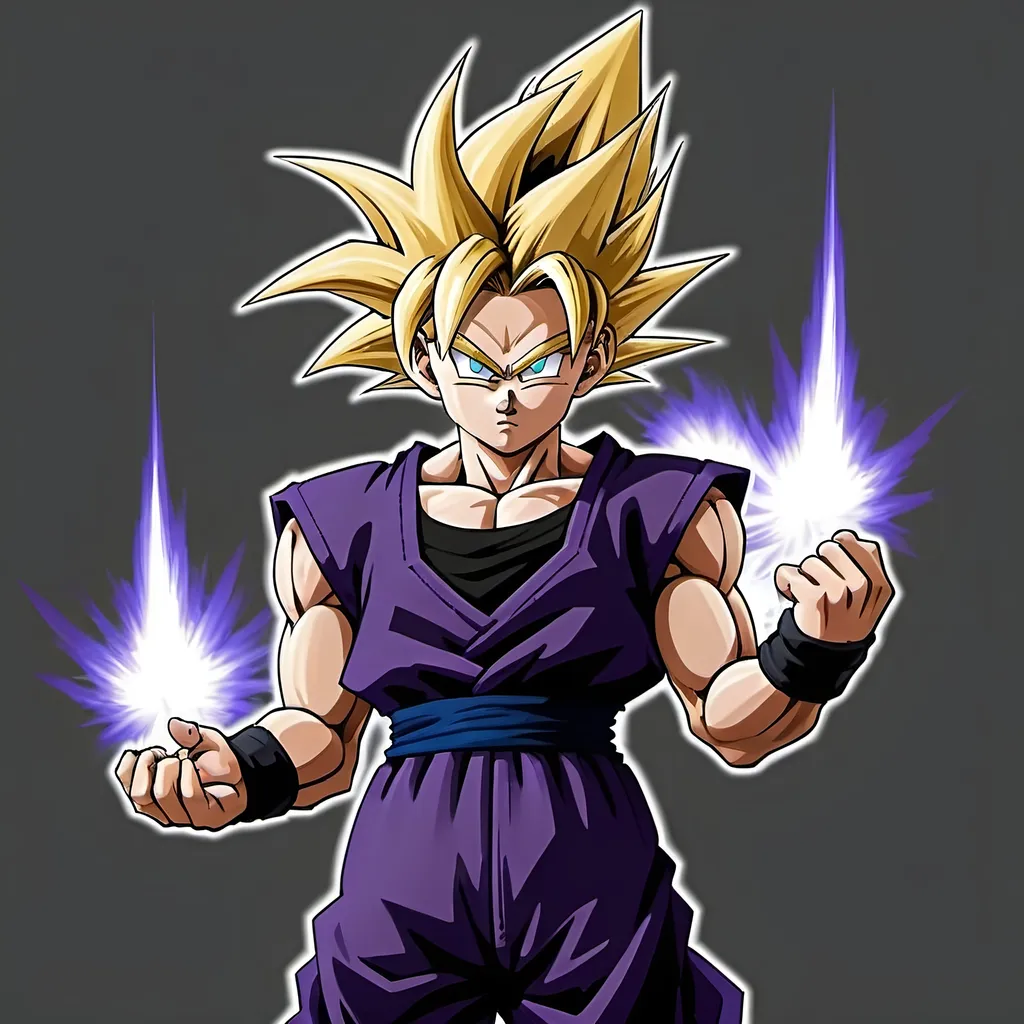 Prompt: quantumly detailed artistic, intricate, integrated, and perfectly proffesionally detailed wallpaper artwork of quantumly detailed majestic, magical,  creative intelligent generation that leaves an epic euphoria with highest resolution highest quality,  final fantAsy 7 theme action photoshoot Gohan s super saiyan lvl 2