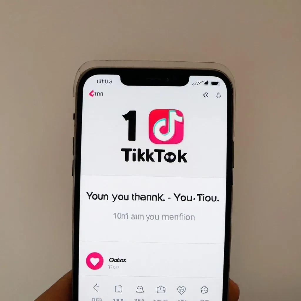 Prompt: a tiktok post with 100M likes saying thank you