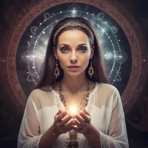 Prompt: Woman clairvoyance spiritual