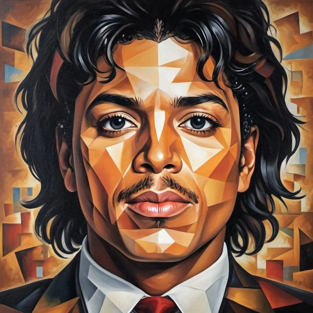 Prompt: 
Can you create an image of michael Jacksonin the style cubism 