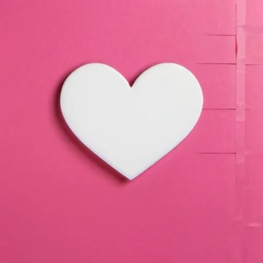 Prompt: Pink background with white heart pattern
