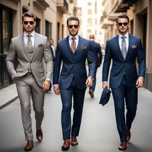 Prompt: Men in suits from all countries, diverse cultural attire, professional business attire, high quality, realistic, detailed patterns, formal and elegant poses, global diversity, sophisticated, traditional and modern fusion, world-class tailoring, luxurious fabrics, charismatic expressions, classic and contemporary styles, well-lit, professional photography, elegant color tones, refined and polished appearance