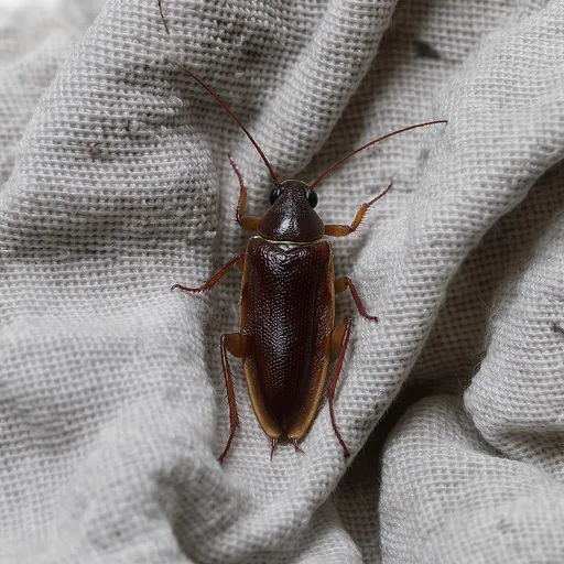 Prompt: Image of a cockroach in cloth 
