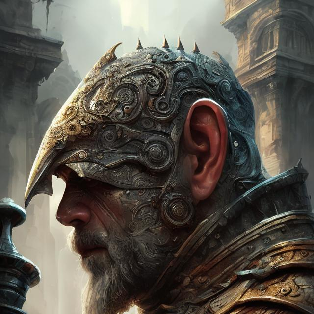 Prompt: Chess board portrait,complex, fantasy, dramatic, orherworldly, intricate, digital painting, artstation, smooth, sharp focus, illustration, ancient, ancient buildings background, highly historical, detailed face, detailed background, highly realistic,
