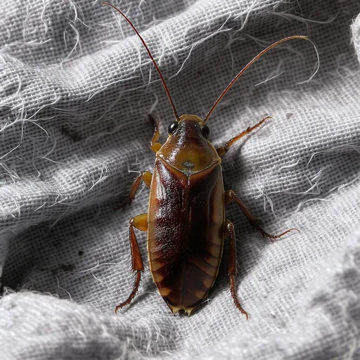 Prompt: Image of a cockroach in cloth 
