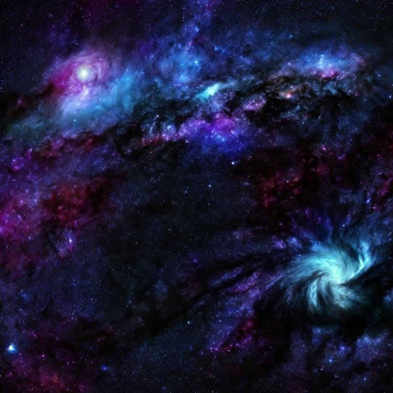Prompt: the galaxy, with a figure of GOD