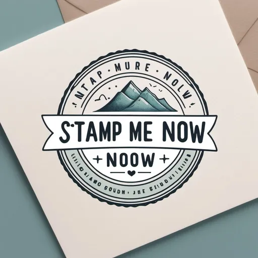 Prompt: Stamp me now Studio logo, comforting, friendly, catching, cool-toned, pale colors, high quality, detailed, professional, friendly design, pale color scheme, cool tones, welcoming ambiance, atmospheric lighting