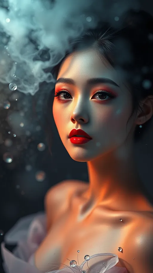 Prompt: splash art, hyper detailed, ultra realistic, highly detailed, surreal heavy mist, AI defined exquisitely beautiful, totally ultra realistic young adult Korean, gorgeously detailed facial features, sumptuous cleavage, perfect body proportions, ultra pale, full body of ultra glamorous ballerina

Perfect studio lighting, perfect shading, impeccable contrast, HDR, UHD, high res, 64k, cinematic lighting, special effects, hd octaneArtgerm, WLOP, dynamic studio quality lighting hyper-detailed, intricately detailed, Splash art, trending on Artstation, triadic colors, Unreal Engine 5 volumetric lighting, unreal engine, octane render.