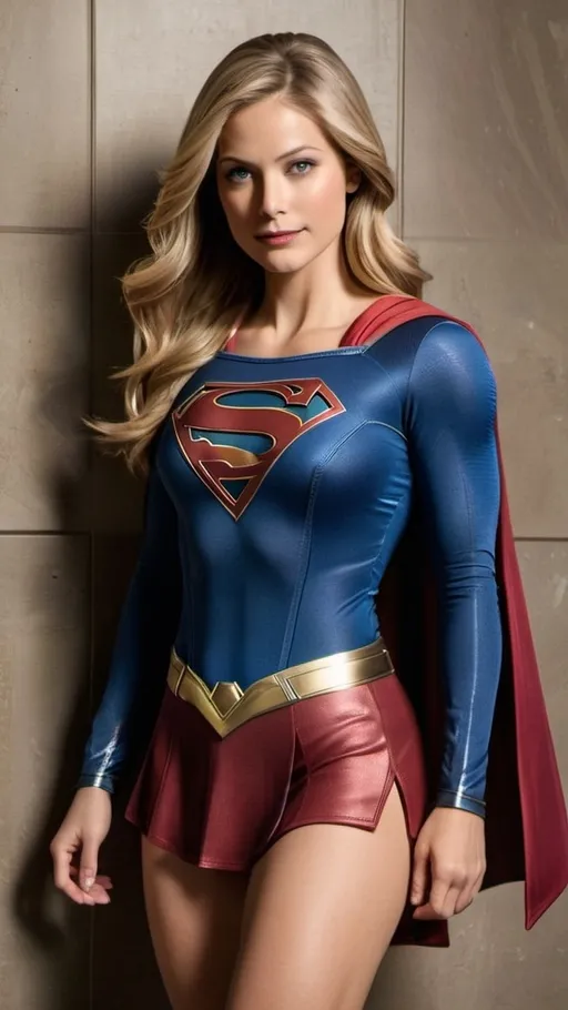 Prompt: Supergirl's glamorous body is visible at a glance
Full body, hanging on the wall