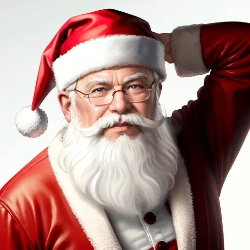 Prompt: santa on white background