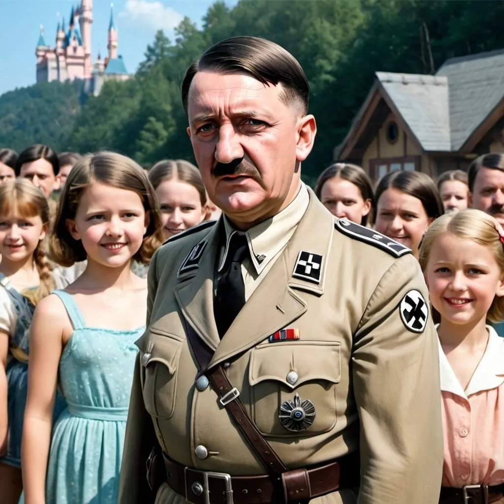 Prompt: Disney’s Adolf Hitler’s Summer Vacation