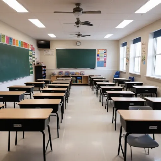 Prompt: a classroom with all my students need