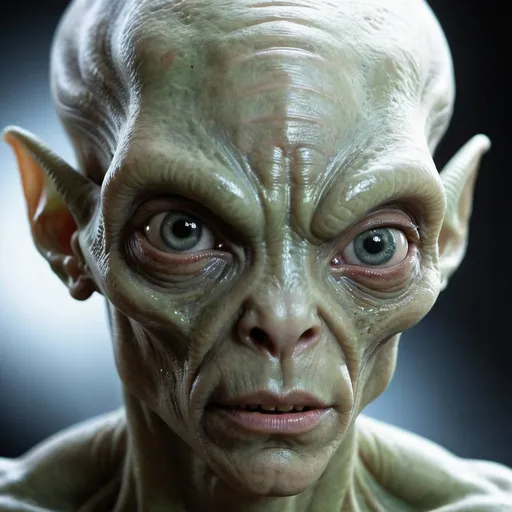 Prompt: Super realistic face of an alien
