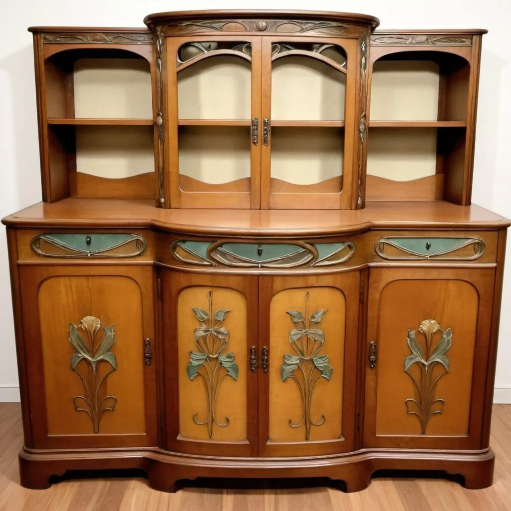 Prompt: Antique Art Nouveau Cradenza.